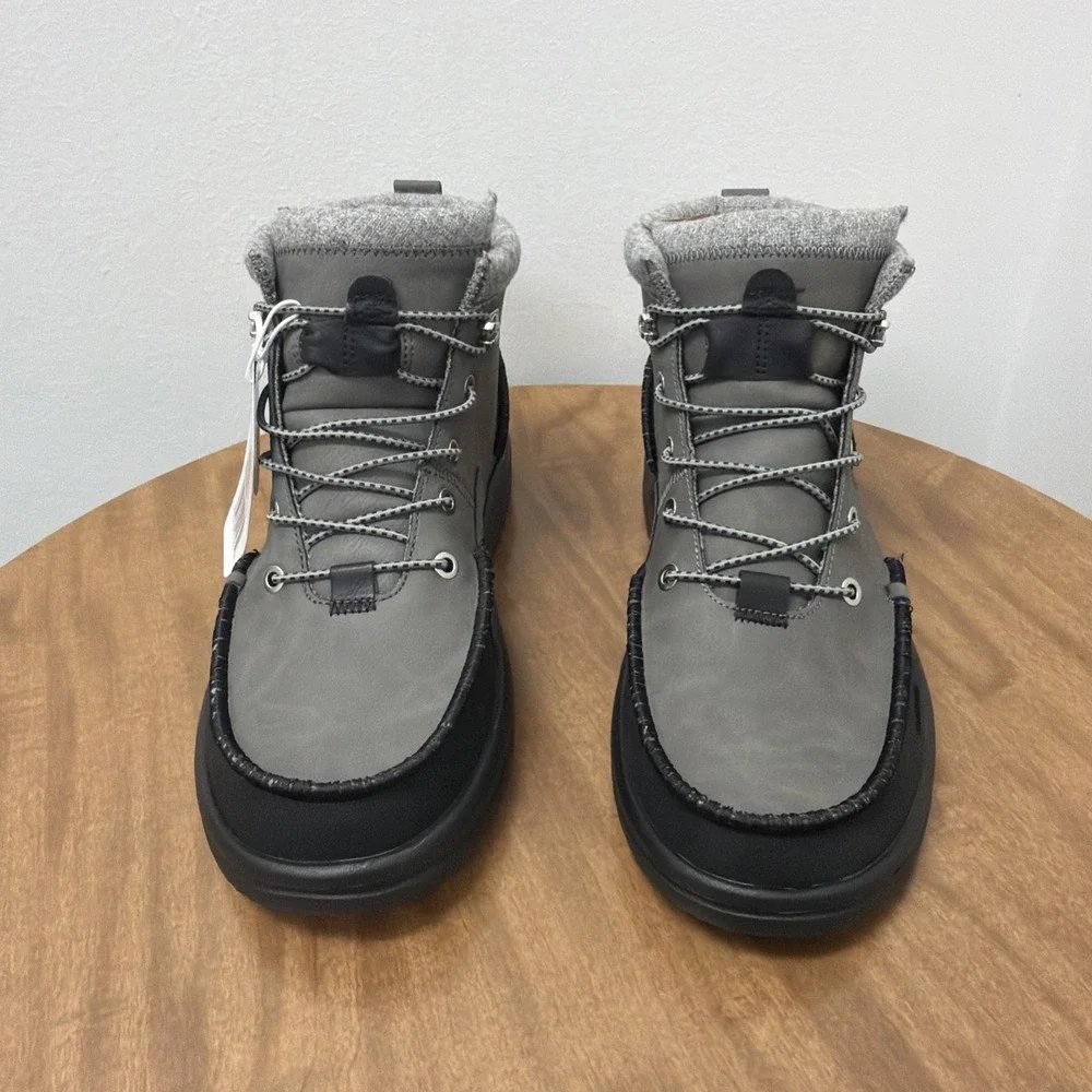 Hey Dude Men's‎ Bradley Classic Tumbled Granite Grey Size 10 lightweight wool